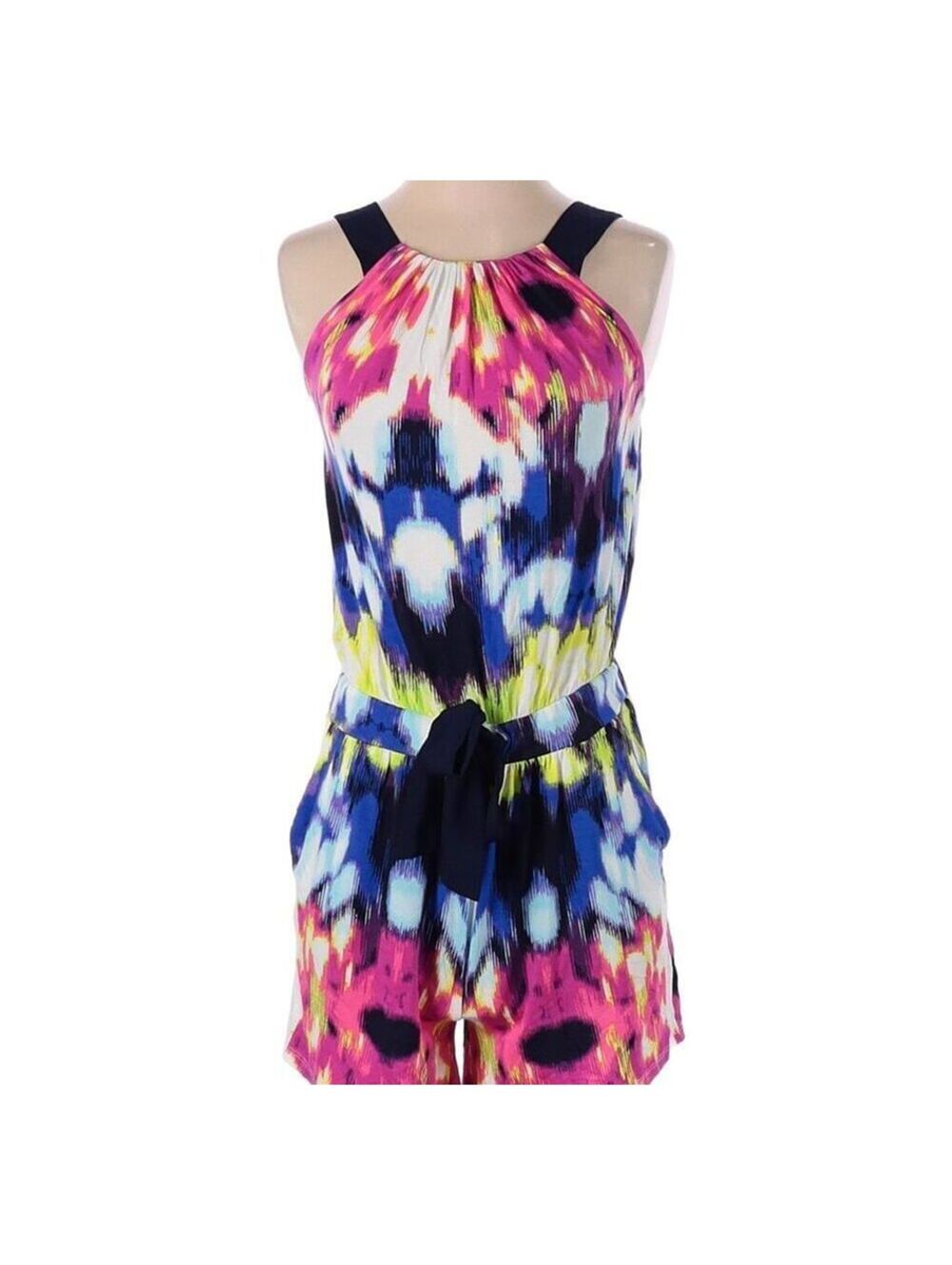 NWT MILLY for DesigNation Watercolor Sleeveless Mini Romper, Size XS